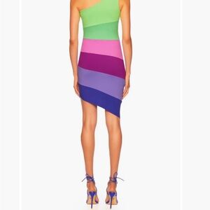 Colorblock One-Shoulder Body-Con Dress